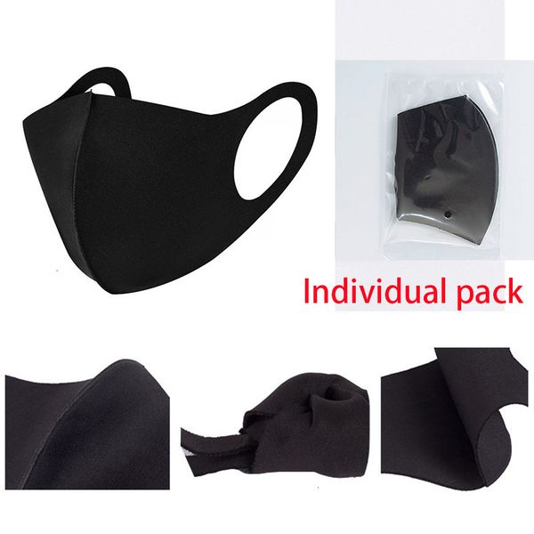 

pack bag black party face clear individual mask anti dust mouth breathable washable masks for women men boom