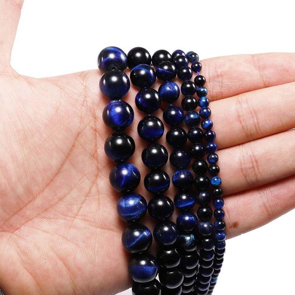 

1strand lot 4 6 8 10 12 mm natural stone blue lapis lazuli tiger eye agat round beads loose spacer bead for h bbyhpf