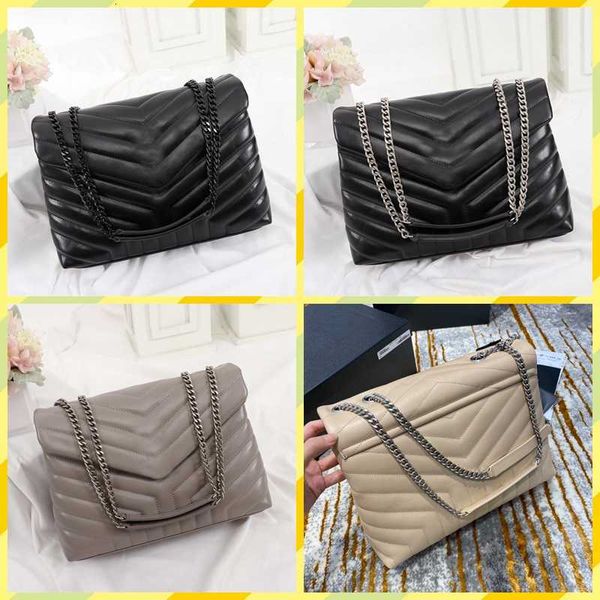 

outlet luxury designer handbags shaped quilted real leather women bags chain shoulder large capacity envelope new loulou bag