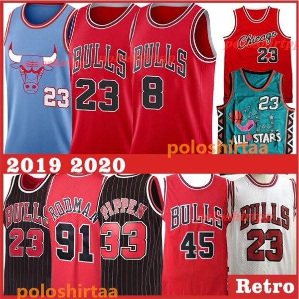 

men chicago bulls jersey dennis 91 rodman college scottie 33 pippen 8 lavine 23 mj stitched city basketball jerseys edition, Black;red