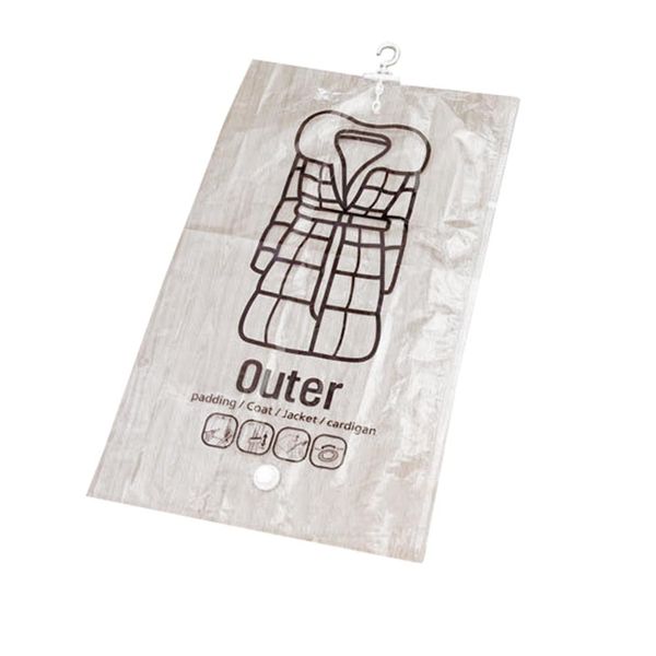 

new vacuum seal compressed space saving clothes hanging storage bag anti-dust cover