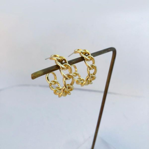 

aensoa classic alloy earrings women gold color drop earrings statement dangle alloy chain fashion jewelry, Silver