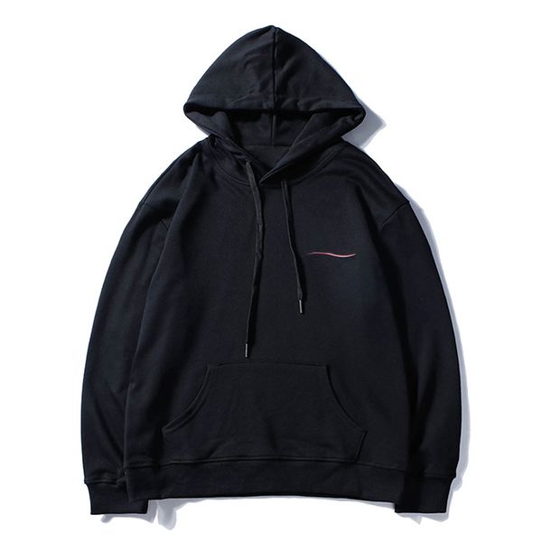 

mens clothing homme hooded sweatshirts mens women stylish hoodies high street supremo print hoodies pullover winter sweatshirts, Black