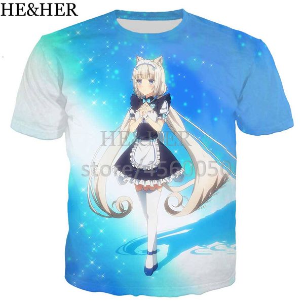 

anime nekopara shaman king 3d print shirts harajuku comics horror men clothing
