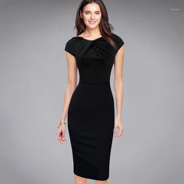 

2016 fashion summer twisted neck sleeveless vintage dress solid black zipper back sheath dress b3101, White;black