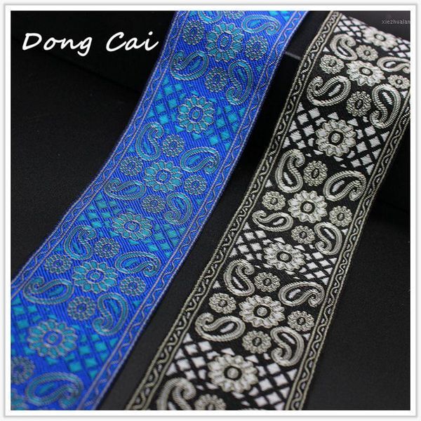 

ribbon 9 yards/lot wide 5cm black blue color embroidery lace costume decoration accessories diy garment belt webbing1, Pink;blue