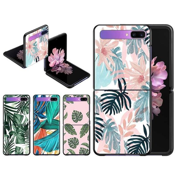 

корпус galaxy black hard капа чехол для samsung z раскладной телефон fall shell зеленый тропический листья пальмовых листьев