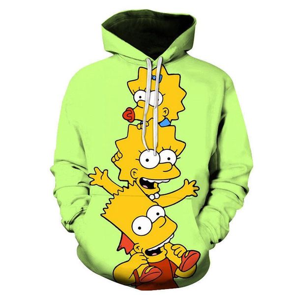 

autumn 2020 anime casual 3d fashion men/women print hoodies simpson hoody sweatshirt men clothes funny hoodie oversize mmajj, Black