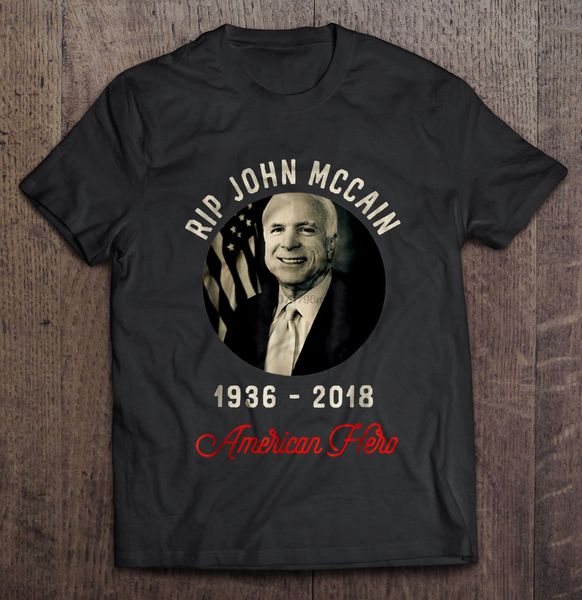 

мужчины rip джон mccain 1936 2018. американский герой балахон дизайнеров футболки толстовки