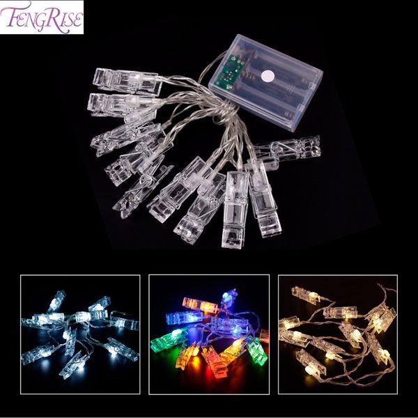 

fengrise 10 20 led p clip light holiday lights home decoration wedding event birthday party christmas decorations
