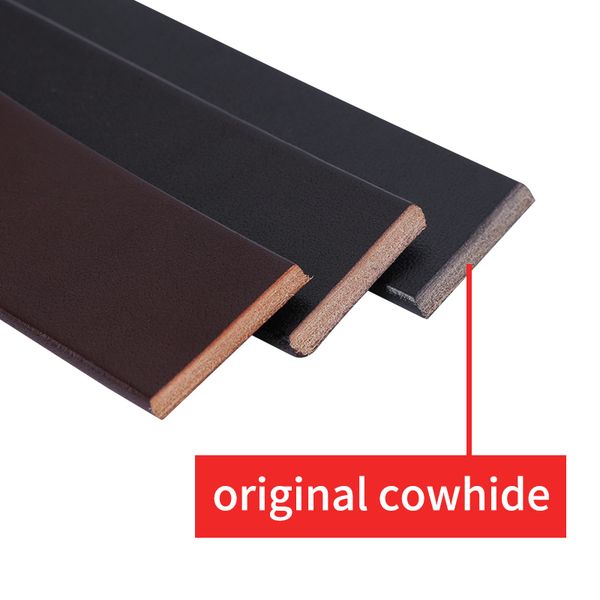 

brand cowhide genuine leather men's belts smooth buckle jeans male fashion waistband strap leather belt for men women y2005202132, Black;brown