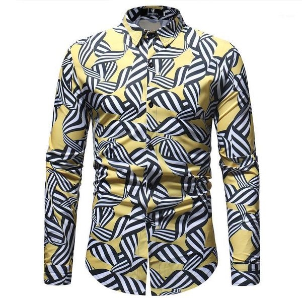 

striped shirt men 2020 autumn new slim fit long sleeve dress shirt men casual party holiday shirts chemise homme 3xl1, White;black