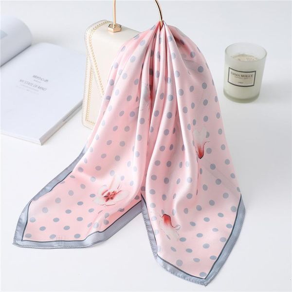 

мода печати шелковый шарф женщин шали оголовье площади волос шарфов лето foulard женский шейный hand band 2020 новый sqcofv bdefashion, Blue;gray