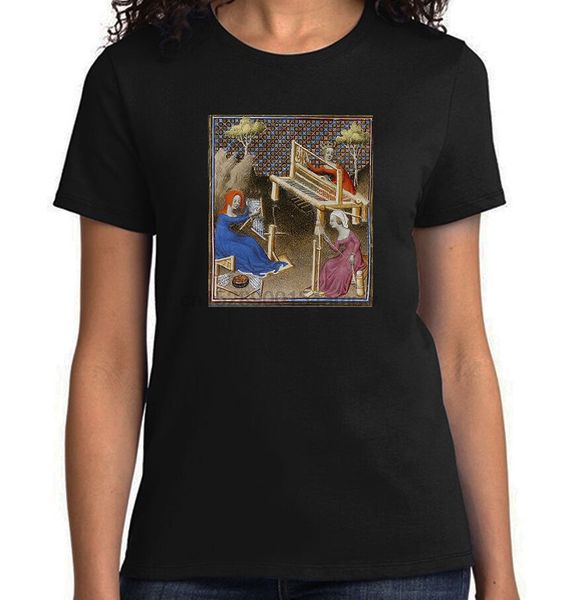 

medieval ladies weaving spinning &amp combing t-shirt all sizes &amp styles nwt sport hooded sweatshirt hoodie