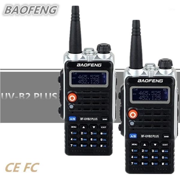 

2pcs baofeng uv-b2 walkie talkie uhf vhf portable cb radio woki toki radio comunicador uvb2 uv-b2 plus talki walki uv-5r plus1