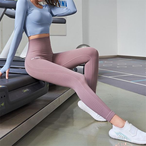 

seamless tummy control sports pants women stretchy high waist sports pants push up running women gym leggings, Black