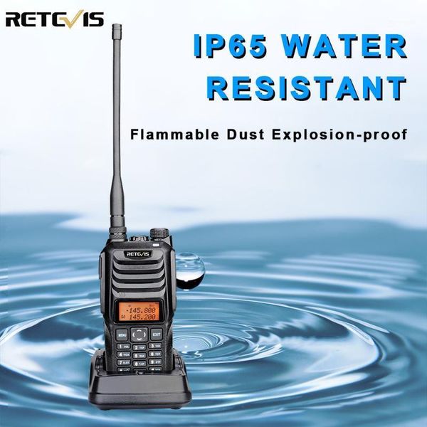 

retevis rt56 explosion-proof walkie-talkie portable two-way radio ip65 waterproof 3.5w vhf uhf 136-174 & 400-480mhz transceiver1