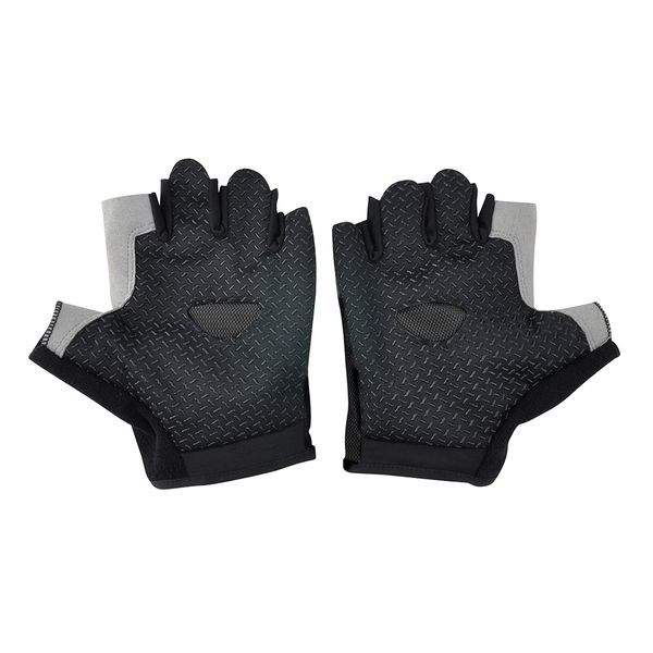 

non-slip half-finger gel gloves for women & men' outdoor sports badminton fitness mountaineering bicycle riding fingerless p30, Blue;gray