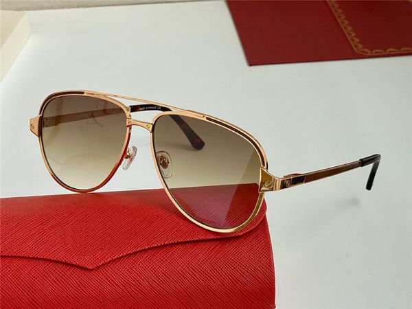 

new fashion design pilot sunglasses 0192 metal frame vintage fashion style popular design style with box, White;black