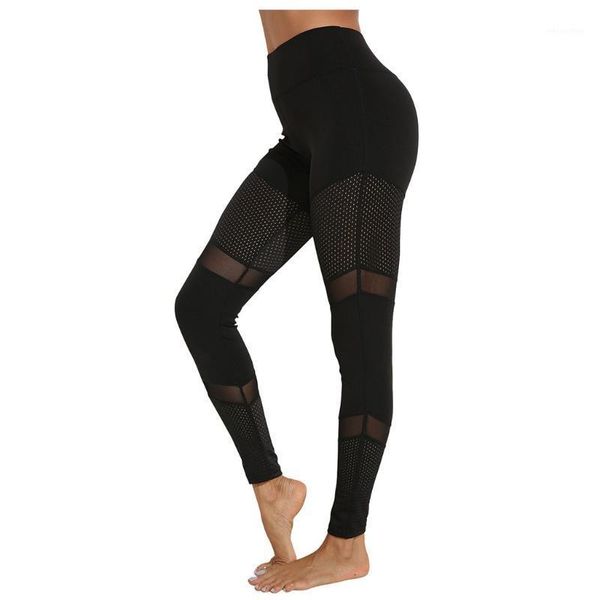 

yoga outfits women's sweatpants mesh stitching sports fitness hip pants athletic elastic waist mid skinny trouser1, White;red