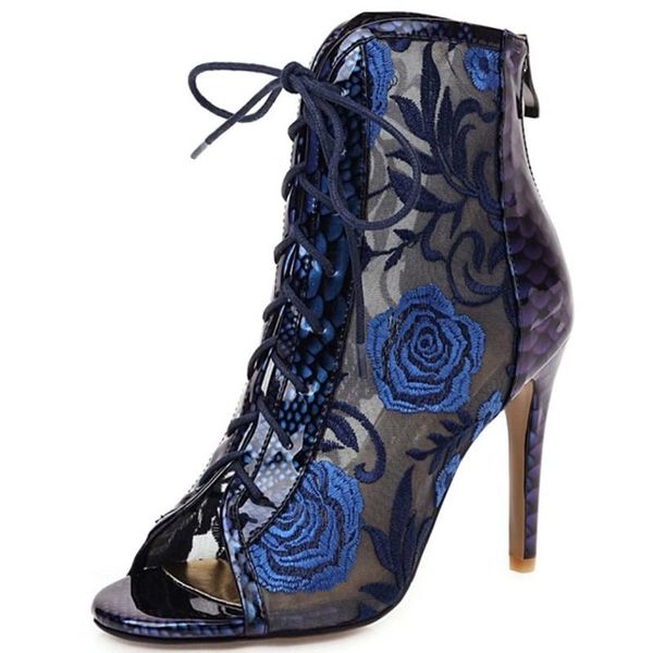 

boots 2021 summer fashion fish mouth sandals female super high heel stiletto color matching cool plus size34-46, Black