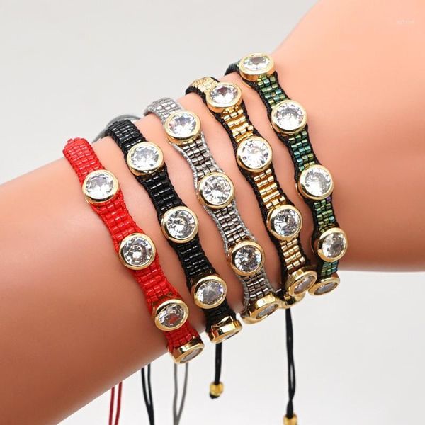

ins miyuki bracelet gifts for women fashion bracelet crystal colorful handmade weave beaded simple pulsera friends jewelry new1, Golden;silver
