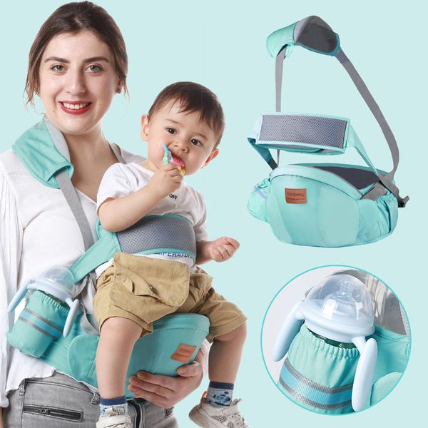 Marsupio estivo Sgabello per la vita Avvolgere il bambino Cintura per cintura Zaino Seggiolino per anca Cintura per bambini Sling per bambini Seggiolino per neonati regolabile 0-36M LJ200914