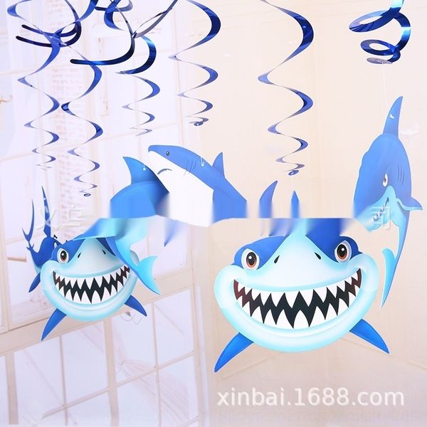 

vrx75 30-piece singe of party decoration pvc accessories decoration pvc 30-piece set of party shark set spira ornaments accessories l shark