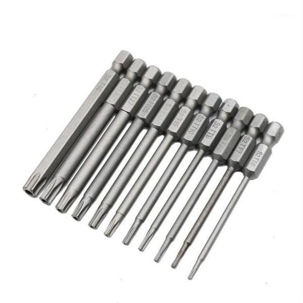 

11/12pcs 50/75/100mm plum blossom bits hollow batch screwdriver drill head peeling batch head set t5-t401