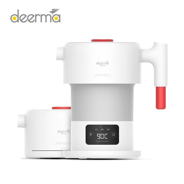 

защита deerma 0.6l складной портативный чайник воды ручной электрический воды колба пот auto power-off проводная чайник