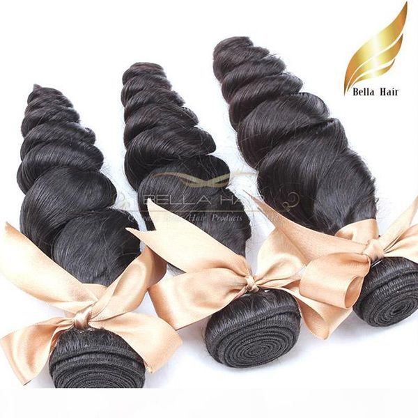 

brazilian hair bundles remy human hair wefts loose wave hair weave 10-34 inch grade 9a 3pcs lot natural color bellahair in bulk, Black