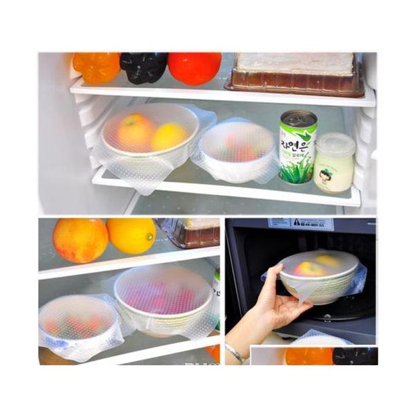 

reusable sile food wrap seal cover set of 4 fresh clear fresh f qylmqe ppshop01