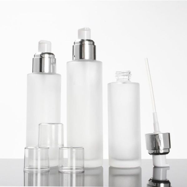 

design lotion bottle 100ml clear frosted spray container1