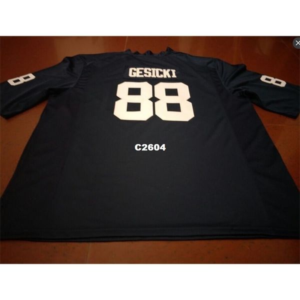 

2604 #88 white navy mike gesicki penn state nittany lion alumni college jersey or custom any name or number jersey, Black