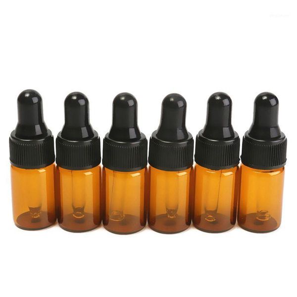 

10pcs l empty brown glass dropper bottles with pipette for essential oil1