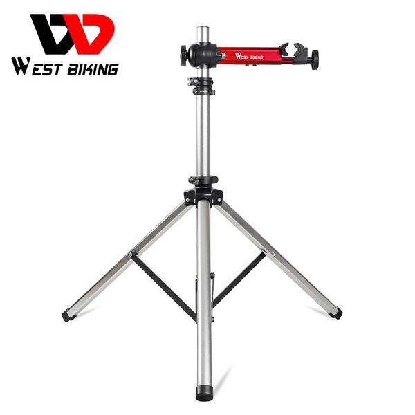 

west biking 85-145cm adjustable bike repair stand aluminum alloy mtb bike cycling rack holder portable foldable maintenance tool