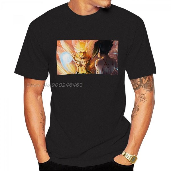 

sport cotton men's t-shirt naruto harajuku cool japanese anime printing short-sleeved t-shirt men streetwear hip-hop tees