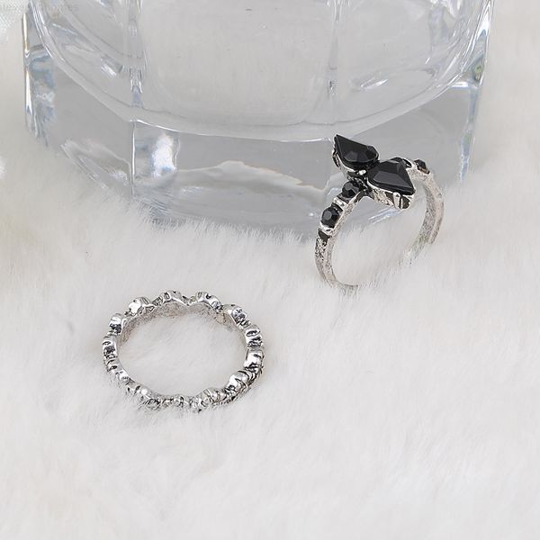 

2factory/set alloy ring vintage set, Silver