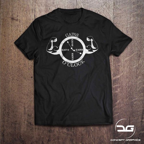 

спорт 2019 summer new cool tee shirt смешной доходы o'clock бодибилдинг тренировки t-shirt | тренинги | массы хлопок футболки