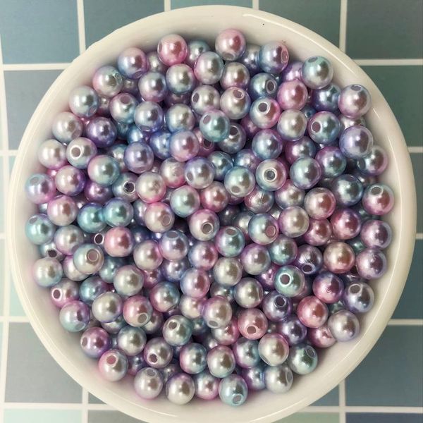 

new diy 3/4/5/6/8mm colour acrylic round pearl spacer loose beads jewelry making bbyvay, Black