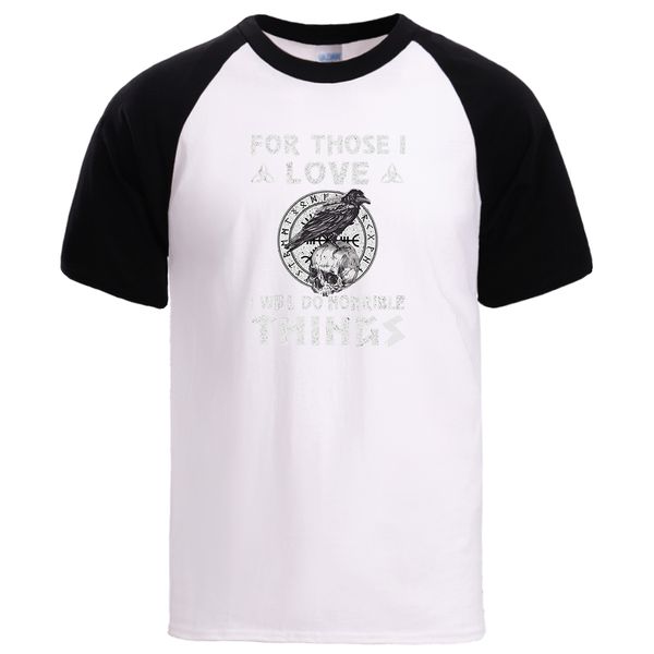 

sport odin vikings t shirts men athelstan crow for those i love i will do horrible things summer cotton short sleeve t shirts male tee
