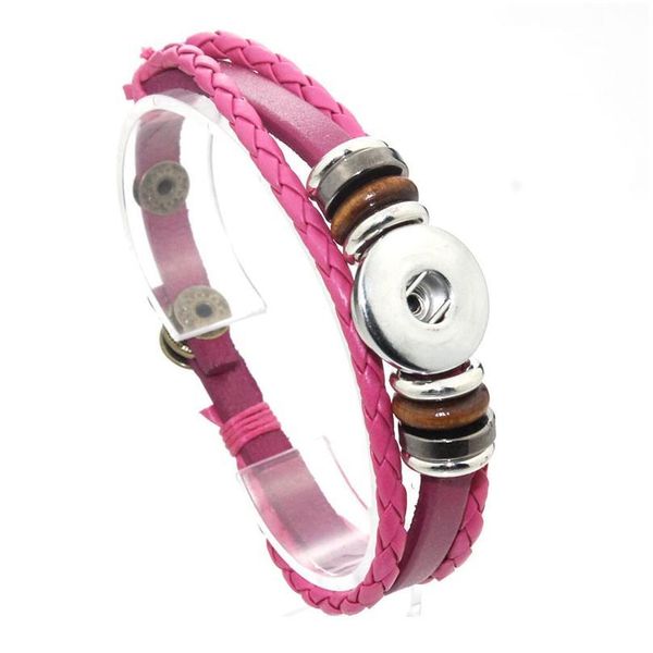 

6colors adjustable 18/20mm metal snap button pu leather bracelet b321 watches women one direction men's arm cuf bbybtl, Golden;silver