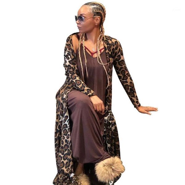 

lemon gina 2020 women autumn cloak smock poncho leopard print shirt full sleeve coat trench vintage capes q3481, Tan;black