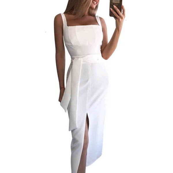 

slash neck strapless summer split bodycon ladies es elegant with sashes solid color women hxwk, Black;gray