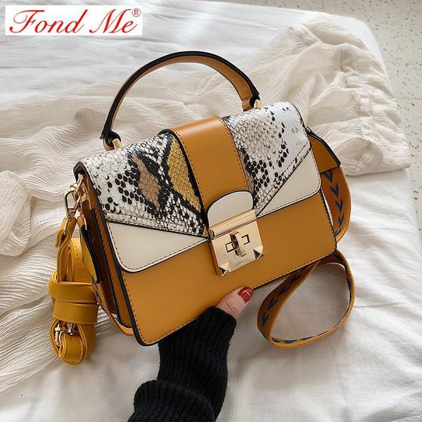 

мода змея шаблон цепи плеча мешок crossbody малый квадрат сумка