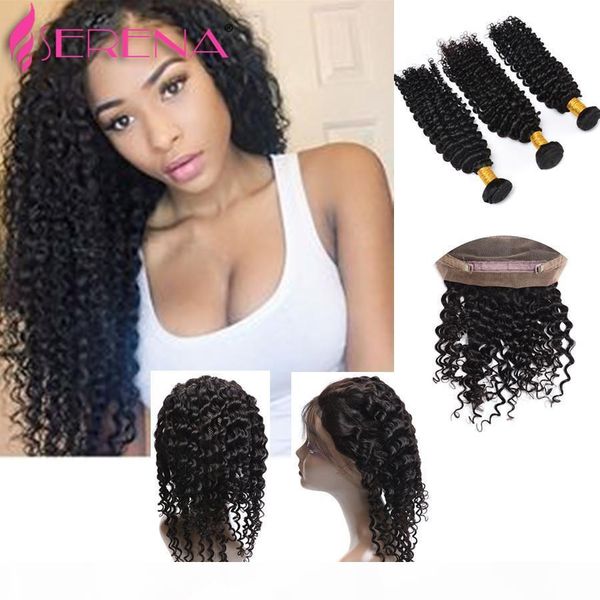 

pre plucked 360 lace frontal closure lace frontals with baby hair natural hairline malaysian deep wave 360 lace virgin hair, Black;brown