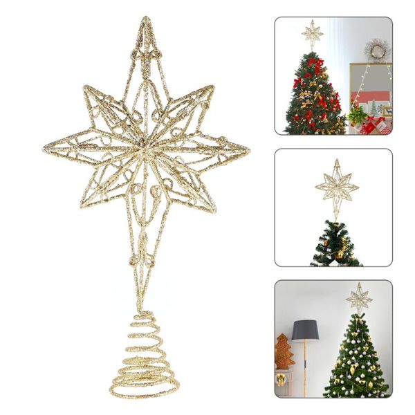 

anise star tree er golden star christmas holiday tree er iron festival treedecor for home party (golden, 16x30c