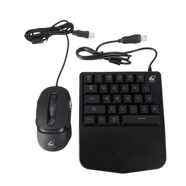 

ziyou lang k11 one-handed 28-key mechanical gaming keyboard and v11 mechanical gaming mouse set combination1