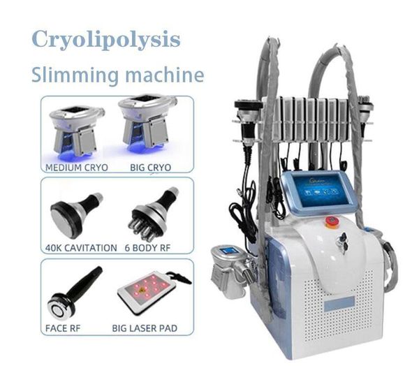 

new 6-1 multi functioni 2 handles could work togeth cryo lipolysis fat e instrument diode lipo laser cavitation rf slimming instrument