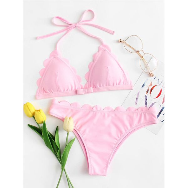 

2019 new wave lace girls beach bikini nylon, White;black